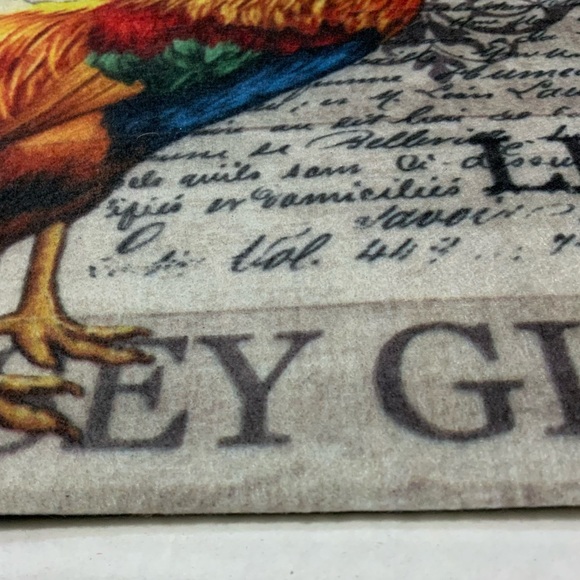 Farmhouse French Country Accent Mat Colorful Rooster Decor 17” X 28” Multicolor - Picture 6 of 10